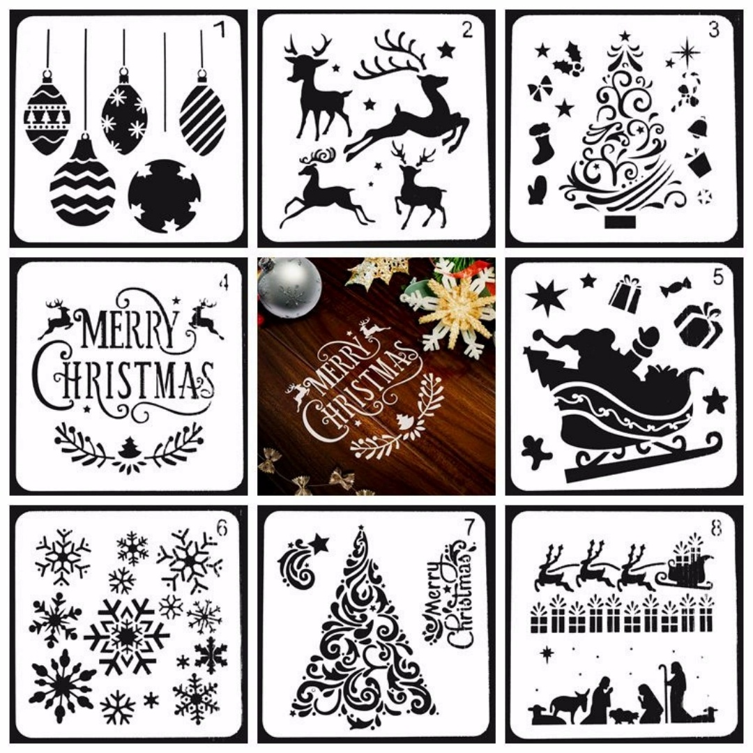 Art And Craft Xmas Tree - Plantillas de pintura navideña, bolas de