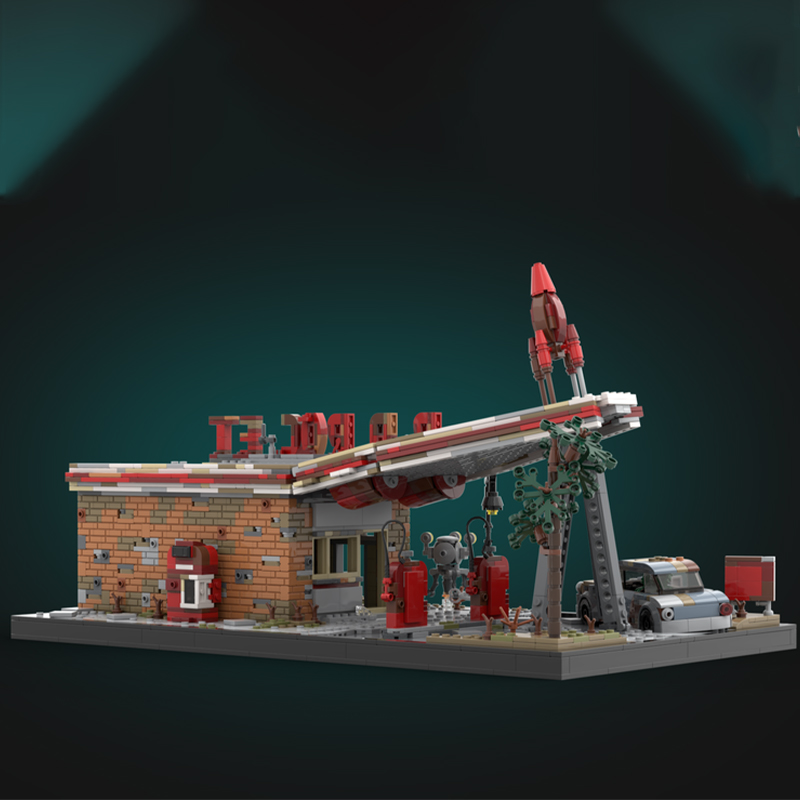 Art And Craft Rocket - 2168 piezas MOC Cohete Rojo Fallout