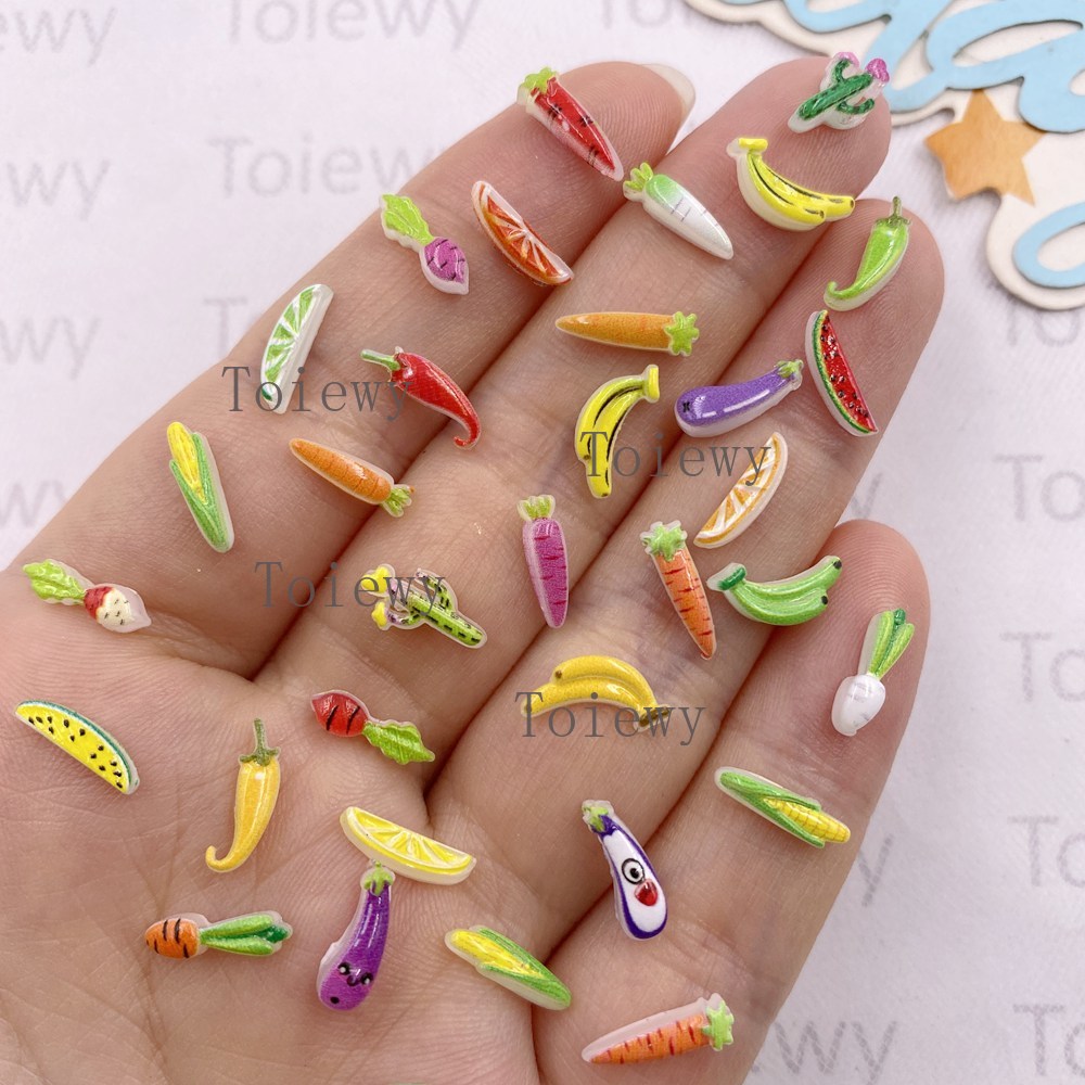 Art And Craft Vegetable - 100 piezas de resina con purpurina