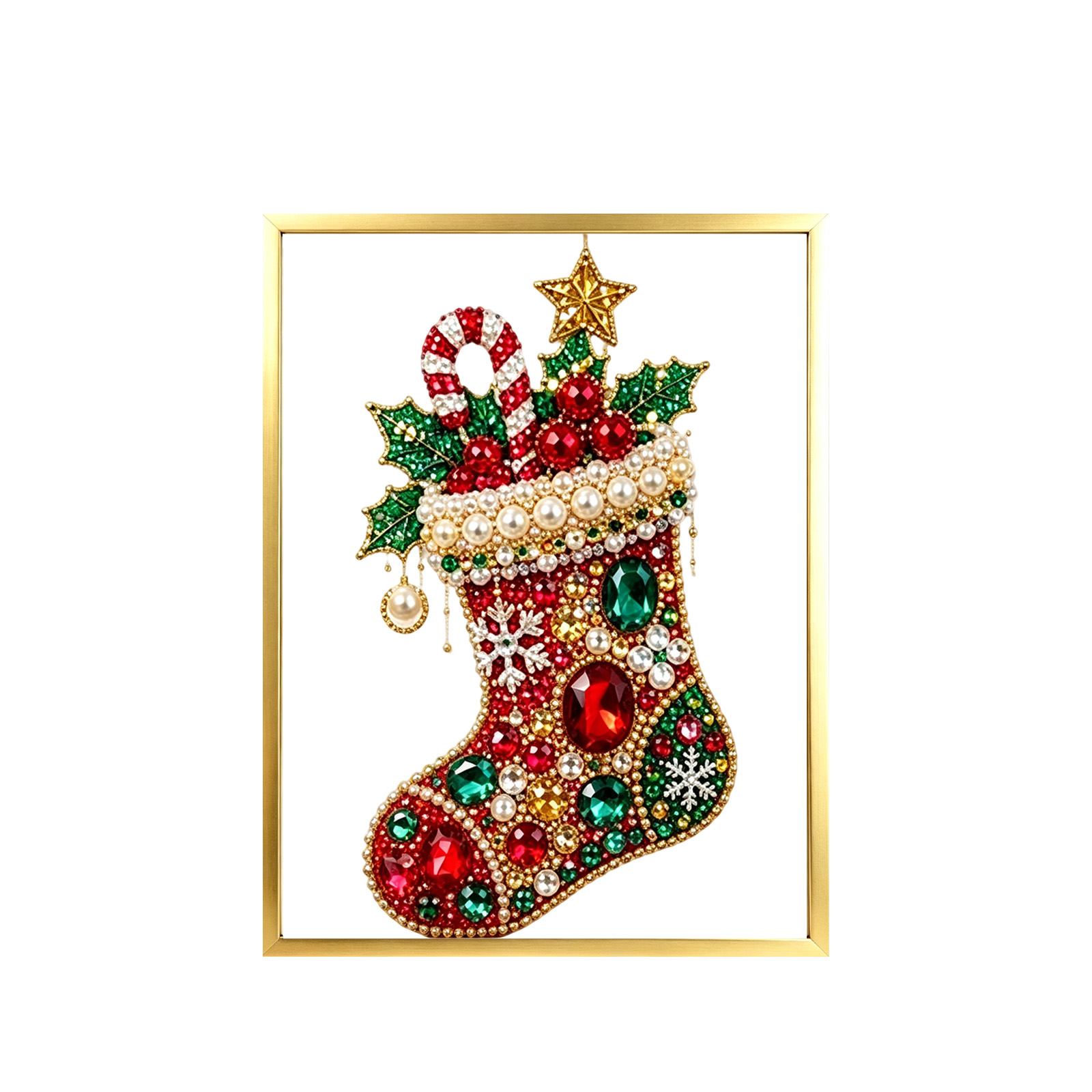 Art And Craft Xmas Tree - Kit de pintura de diamantes DIY