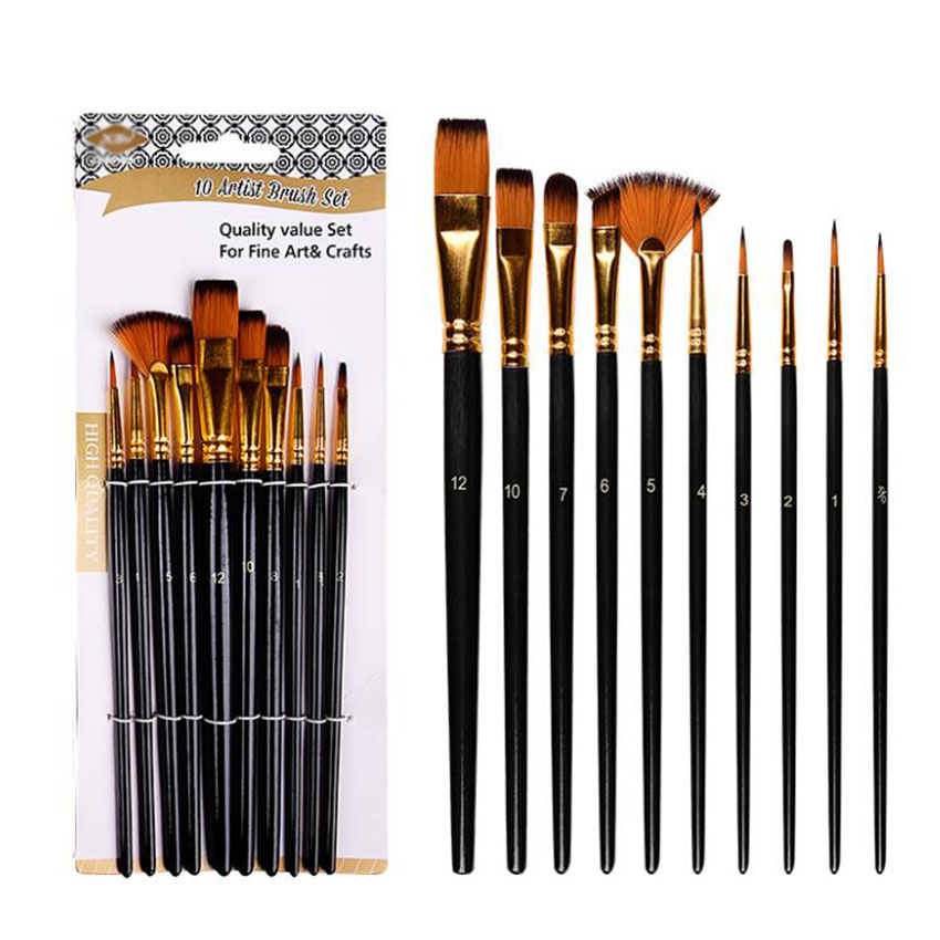Gouache Paint Set - Juego de pinceles de nailon para