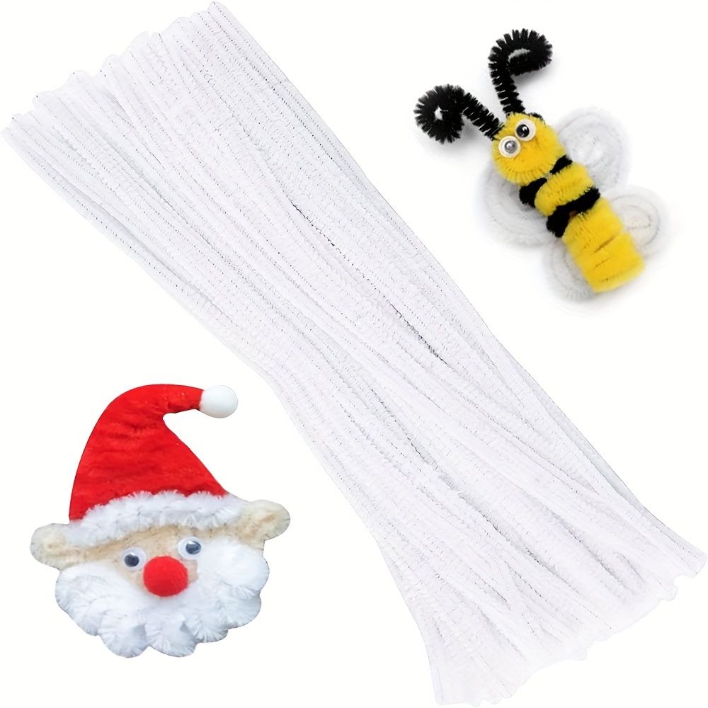 Art Craft Kindergarten - 100 Uds. Limpiadores de tuberías blancos,