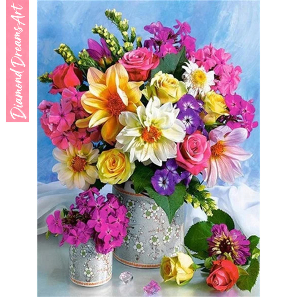 Art Craft Flower - Mosaico de Diamantes Completo, Flor en