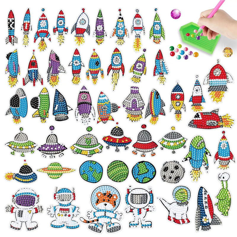 Art And Craft Rocket - Kit de arte de diamante espacial