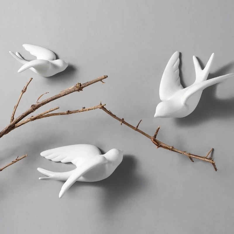 Art Craft Background - Pájaros de cerámica creativos para colgar