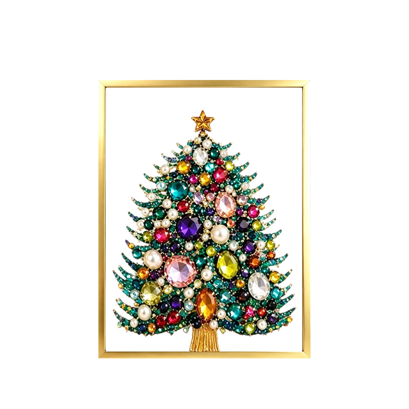Art And Craft Xmas Tree - Kit de pintura de diamantes DIY