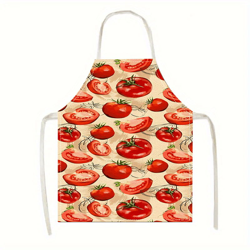 Art And Craft Vegetable - Delantal de cocina rojo con diseño