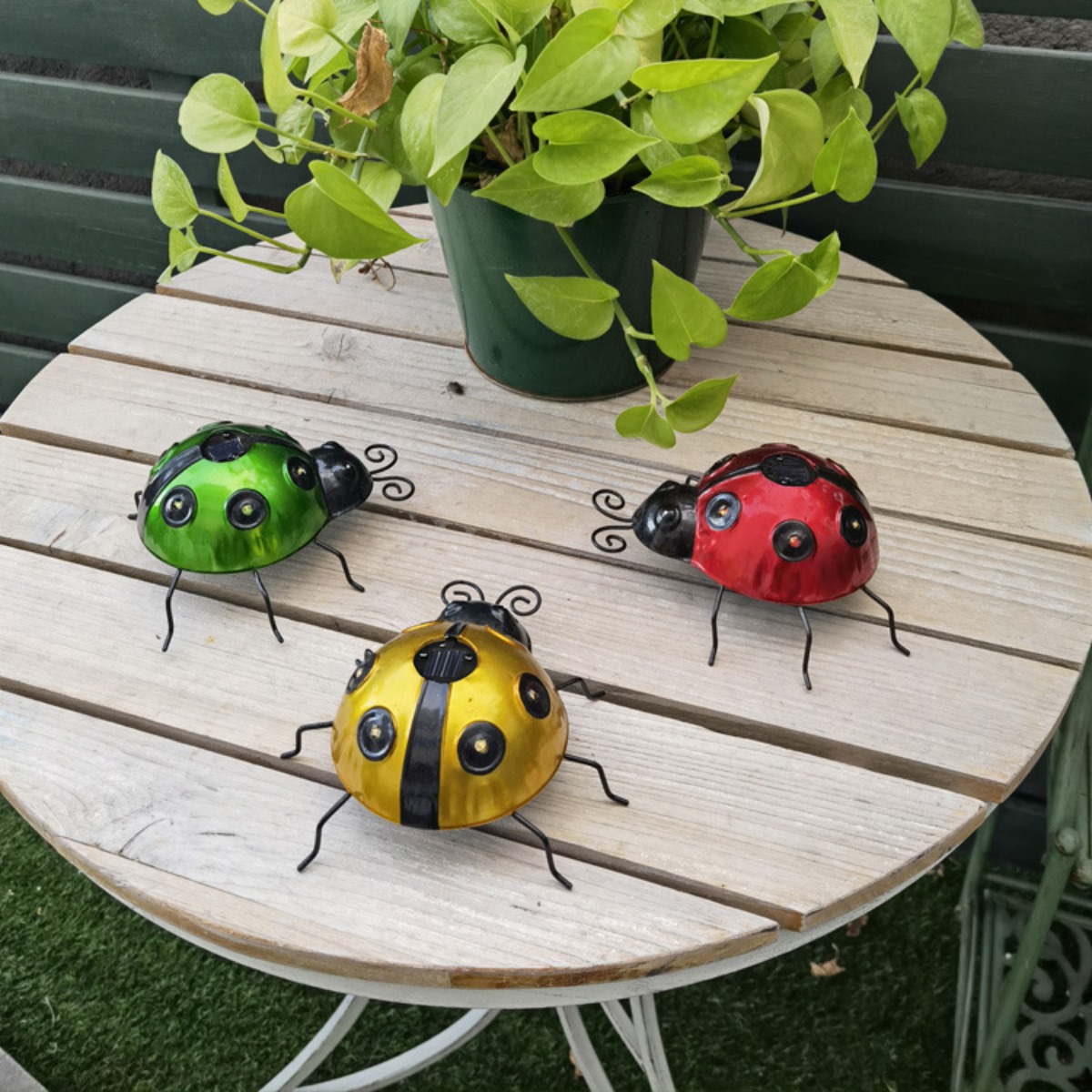 Art Craft Ladybug - Nuevo arte del hierro Solar mariquita