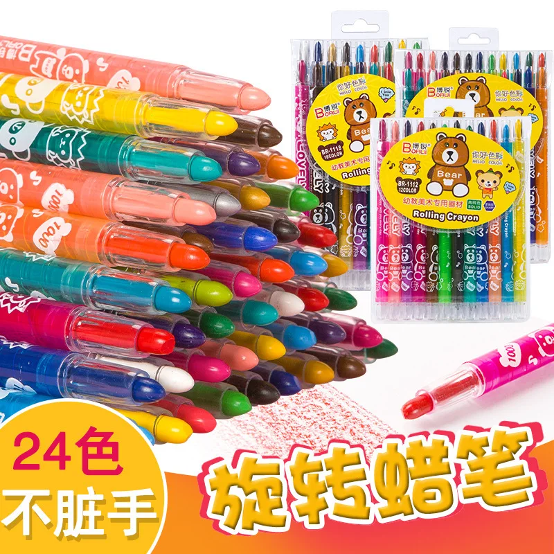 Art Craft Kindergarten - Juego de 24/12 Crayones de Colores