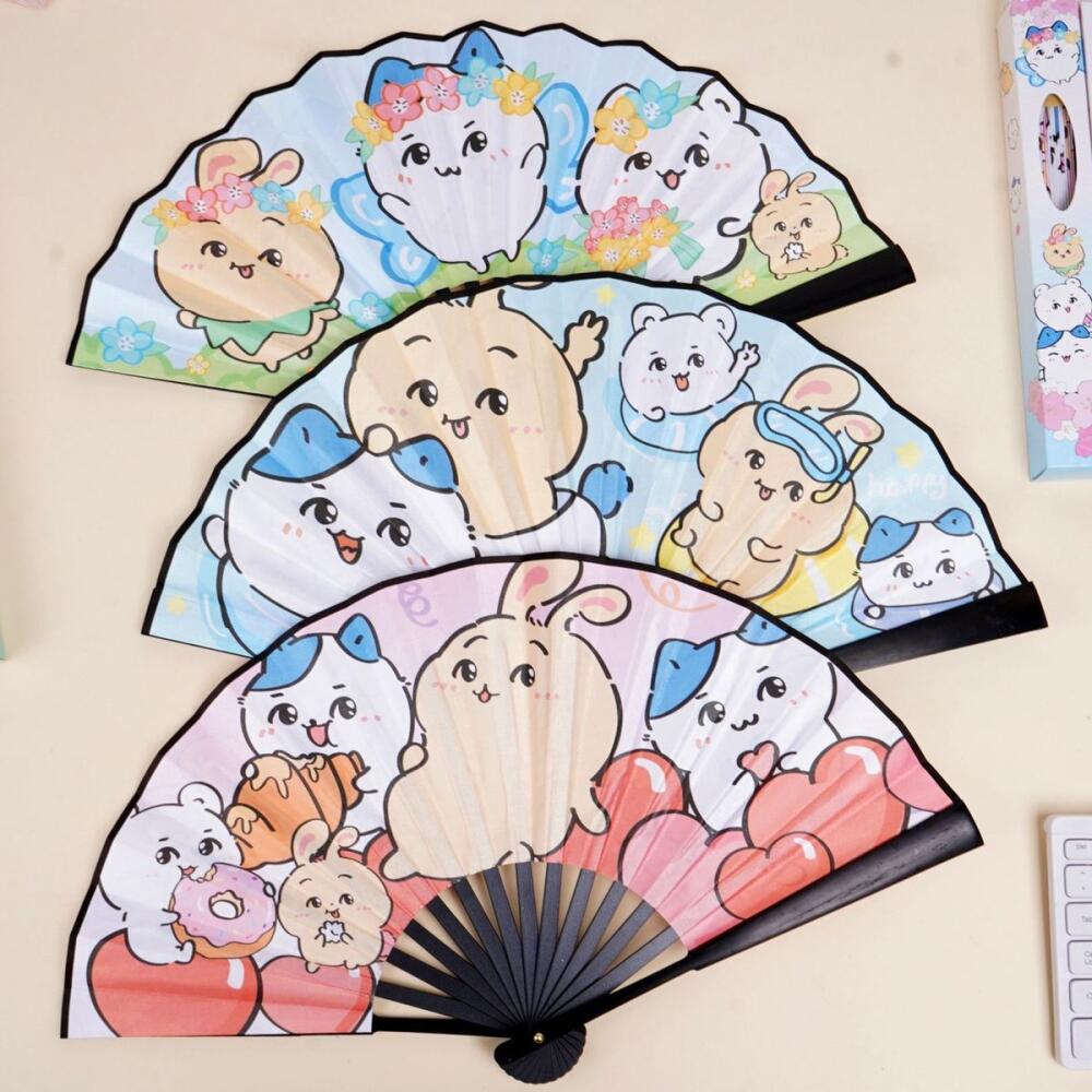Art Craft Japan - Abanico Plegable Kawaii Chiikawa de Verano,