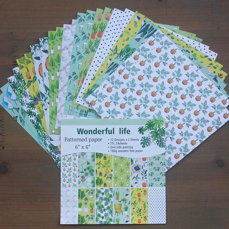 Art Craft Background - 24 Hojas de Papel para Manualidades