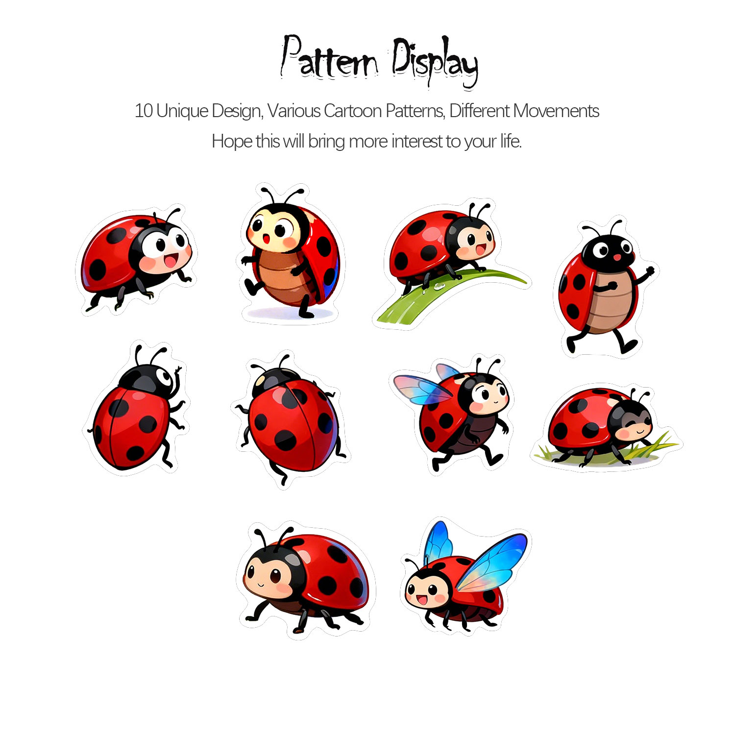 1 rollo (500 uds) 10 pegatinas - Art Craft Ladybug reseña y precio