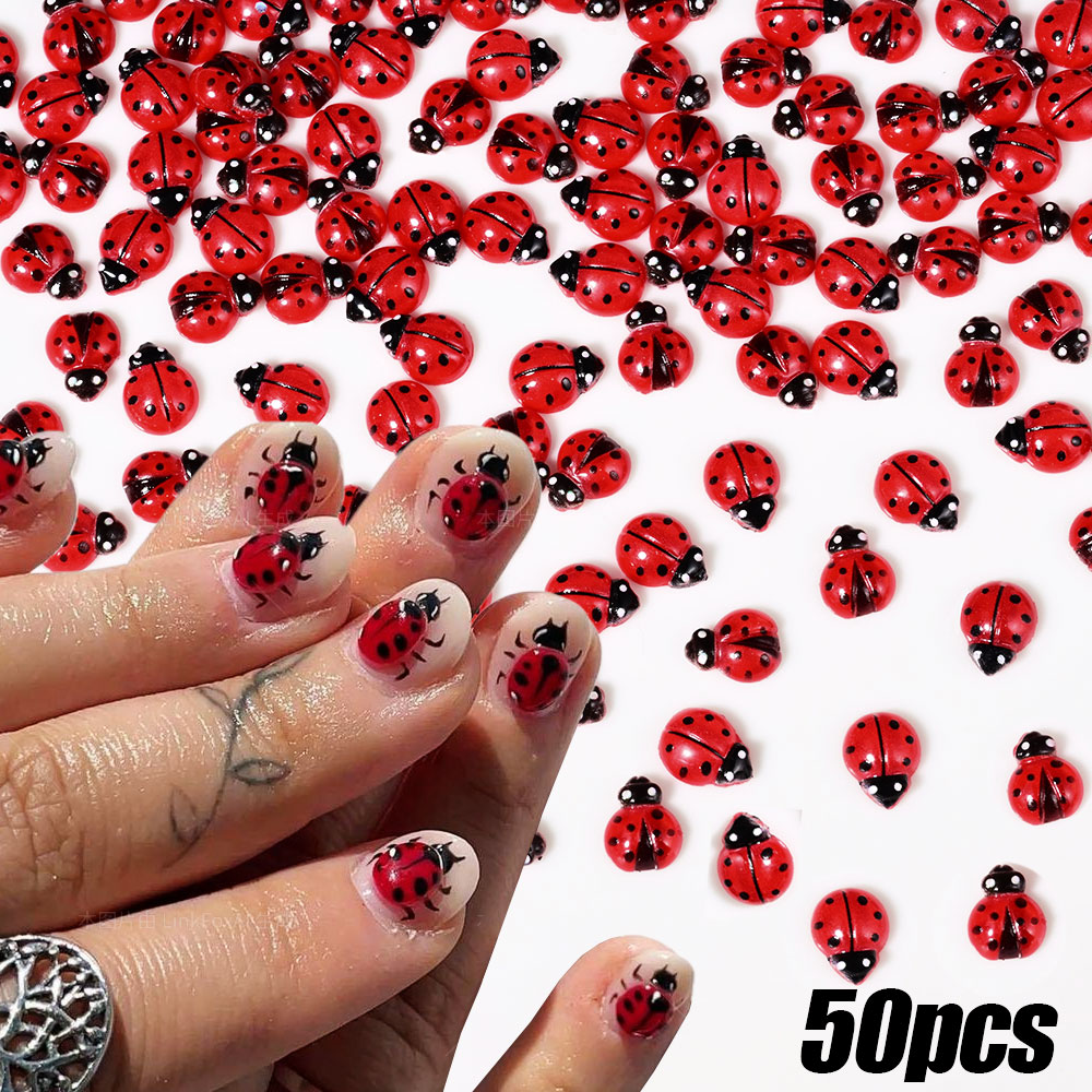 50 Uds. De abalorios para uñas - Art Craft Ladybug reseña y precio