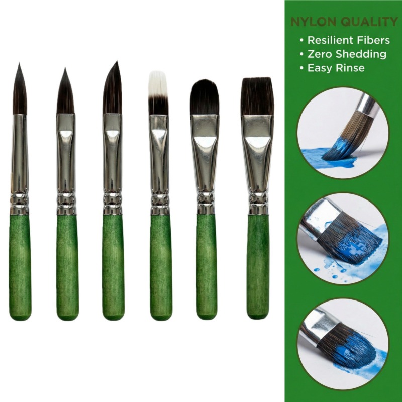 Set de 6 Pinceles Mini de Viaj - Gouache Paint Set reseña y precio