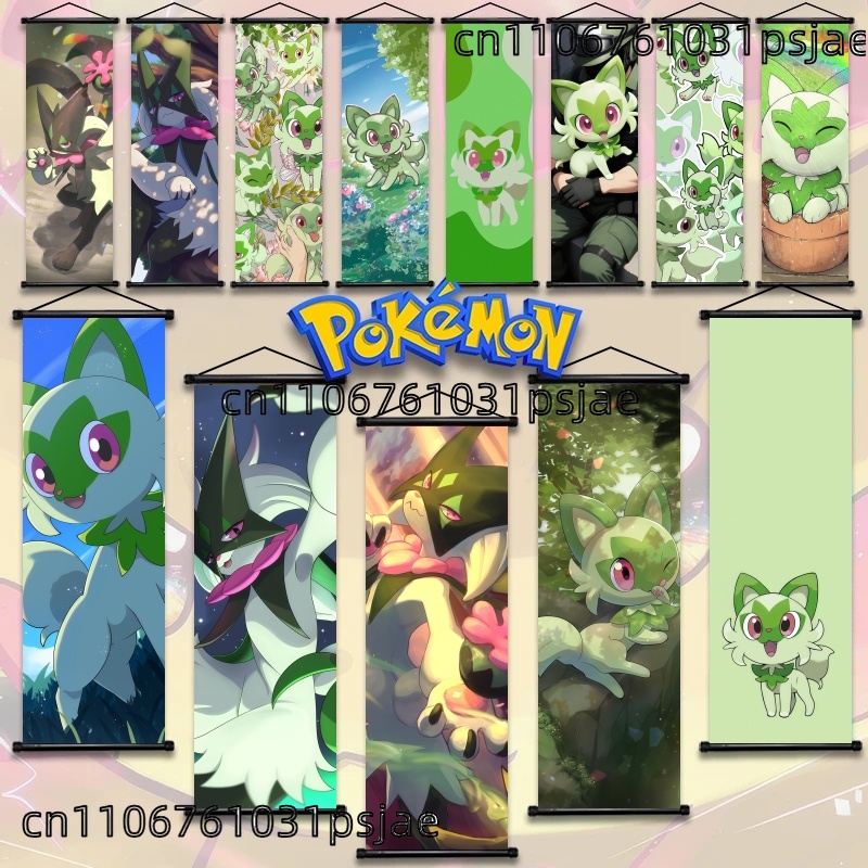 Sprigatito Scroll Art, bien el - Art Craft Japan reseña y precio