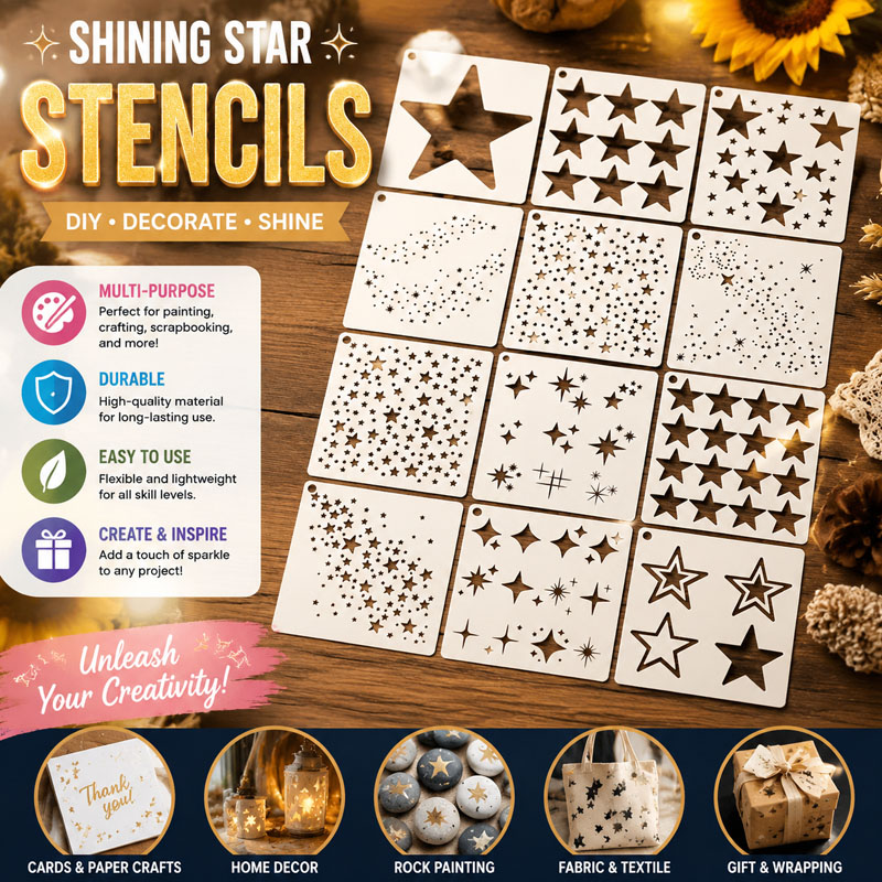 Plantilla en Forma de Estrella - Art Craft Background reseña y precio