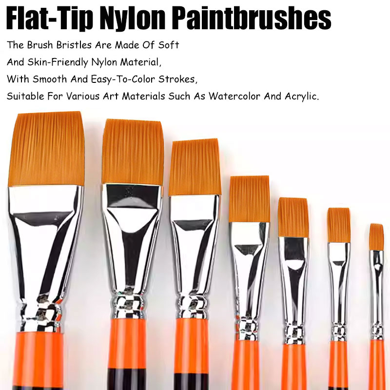 Juego de 8 Pinceles Planos Pro - Gouache Paint Set reseña y precio